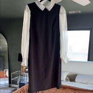 Elegant Black and White Women's Dress